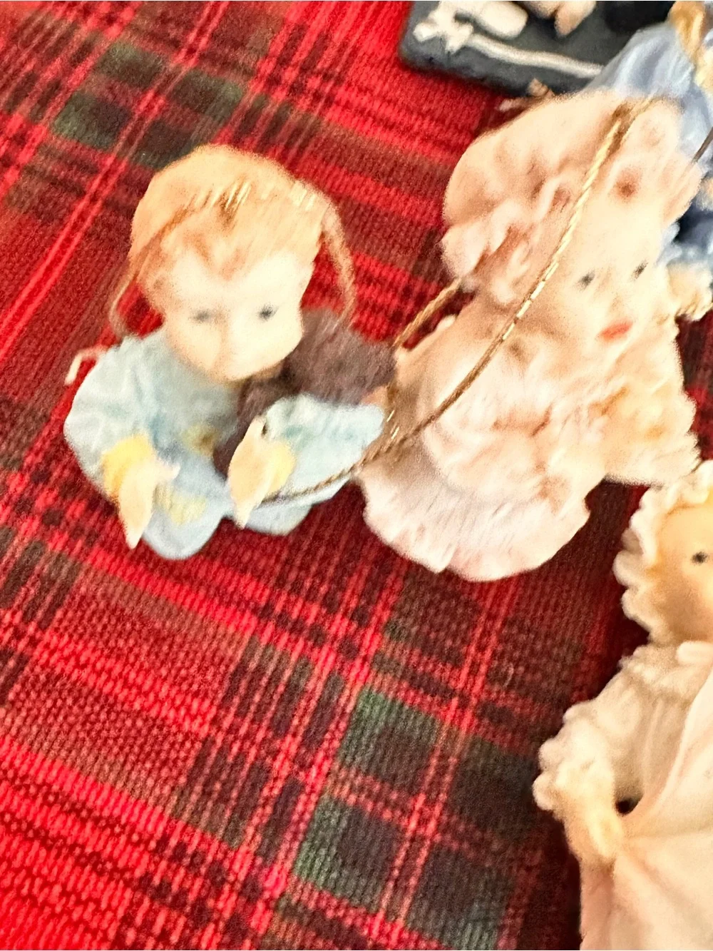 Lot of 14 Vtg Ashton Drake baby doll Christmas ornaments